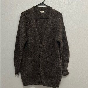 Cozy Brown Knit Loose Fit Sweater